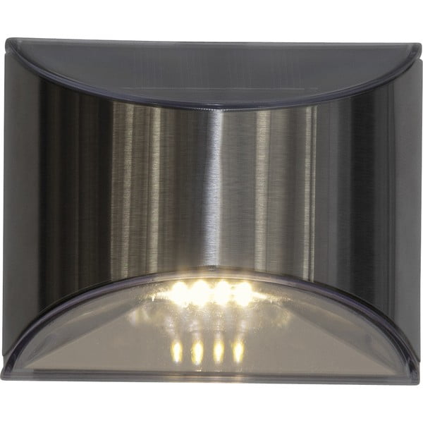 Komplet 2 stenskih solarnih LED svetilk iz nerjavečega jekla Star Trading Wally, višina 8 cm-image-4