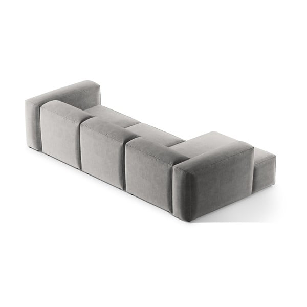 Svetlo siva kotna sedežna garnitura (levi kot/z ležalnikom) Bergamo – Cosmopolitan Design-image-4