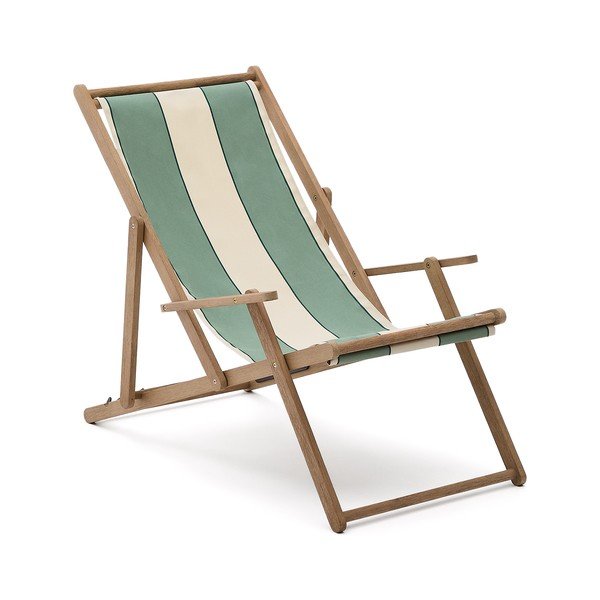 Zelen vrtni ležalnik iz masivnega lesa Vilara – Kave Home