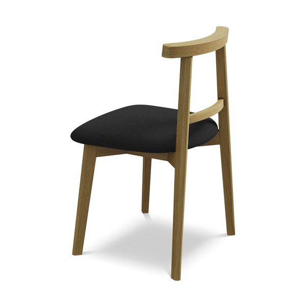 Črn jedilni stol iz masivnega lesa Ohelo – Makamii-image-3