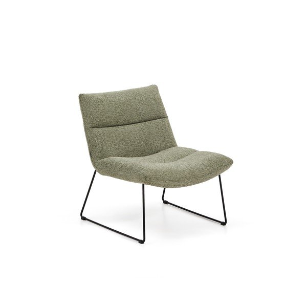 Zelen fotelj iz šenilje Asen – Kave Home