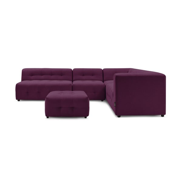 Temno vijolični kotni kavč (desni kot) Kleber - Bobochic Paris
