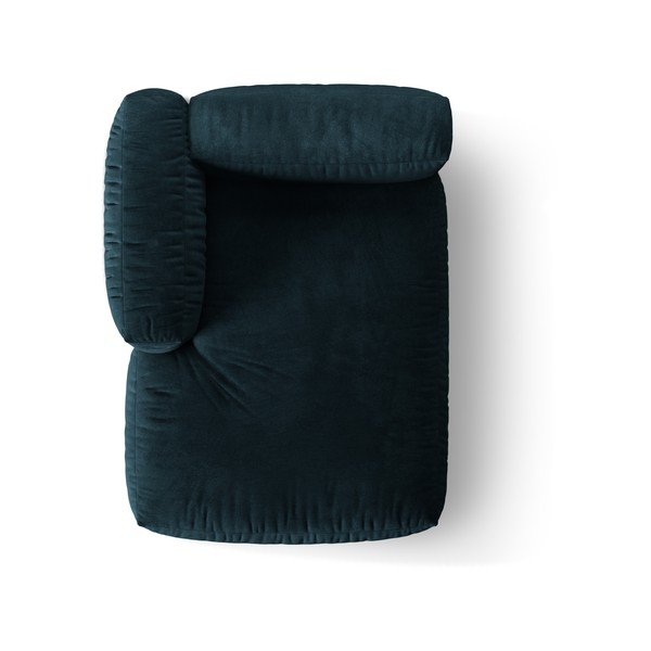 Temno moder žameten modul za sedežno garnituro (levi kot) Martina – Micadoni -image-3