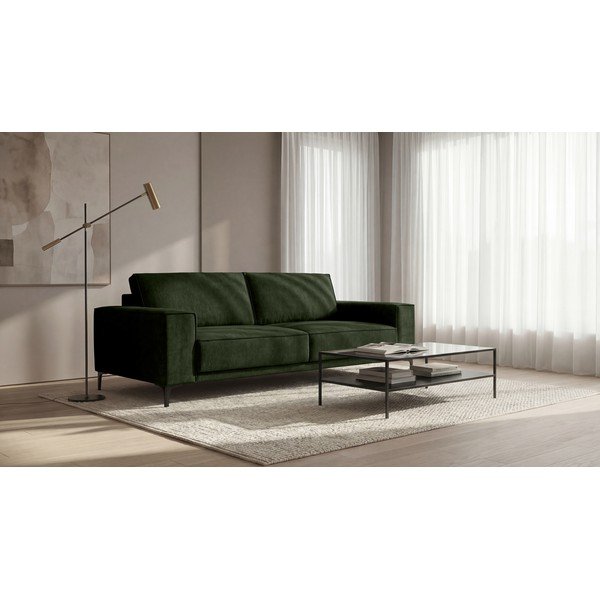 Zelena sedežna garnitura iz šenilje 224 cm Copenhagen – Scandic-image-1
