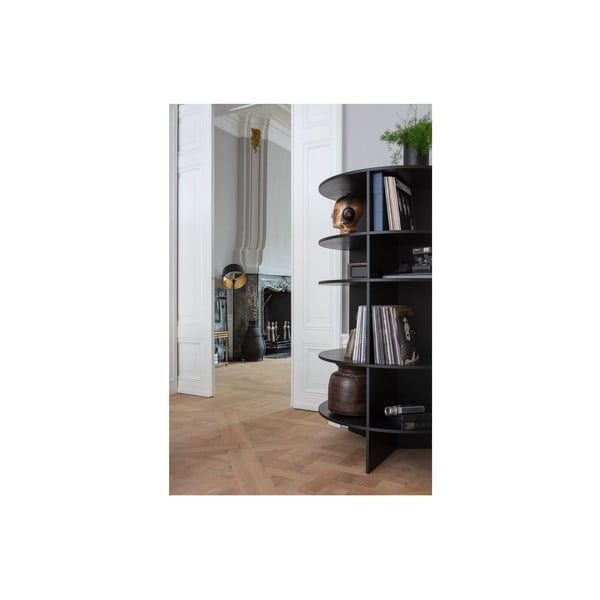 Črn regal iz masivnega jesena 100x168 cm Trian – WOOOD-image-4