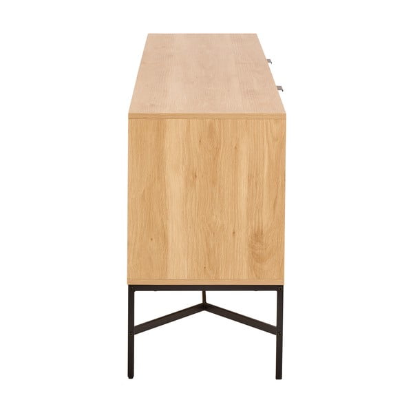 Komoda v hrastovem dekorju v naravni barvi 180x70x40 cm Jaipur – Actona-image-3
