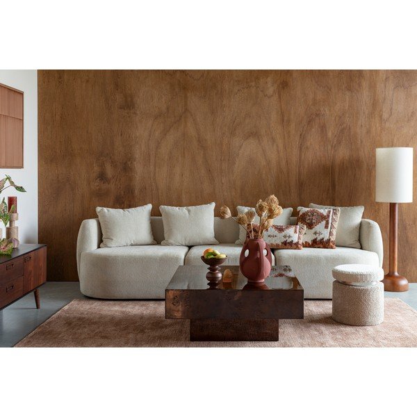 Klubska mizica v orehovem dekorju v temni naravni barvi 90x90 cm Quinn – Dutchbone-image-1