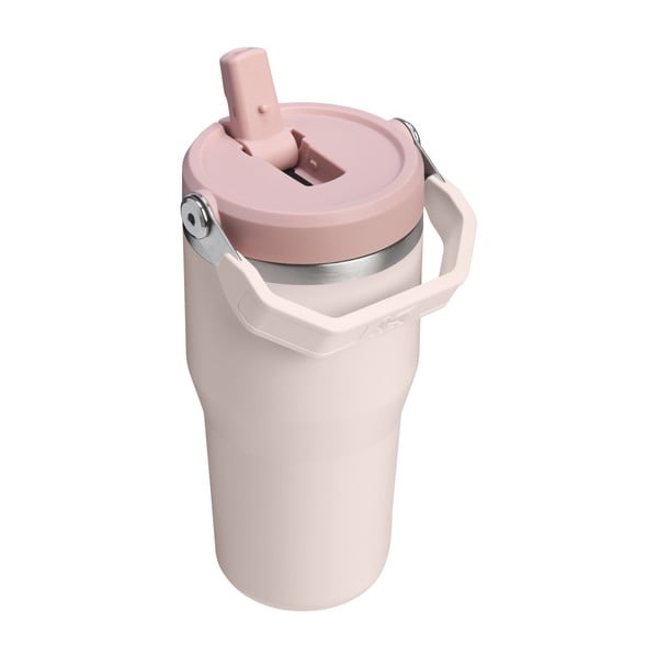 Svetlo rožnata termovka iz nerjavečega jekla 600 ml IceFlow™ Flip Straw 2.0 Tumbler Rose Quartz – Stanley-image-1