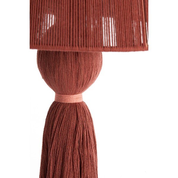 Opečnato oranžna namizna svetilka s tekstilnim senčilom (višina 58 cm) Espino – Light & Living-image-3