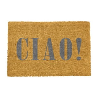 Predpražnik iz naravnih kokosovih vlaken Artsy Doormats Ciao Grey, 40 x 60 cm
