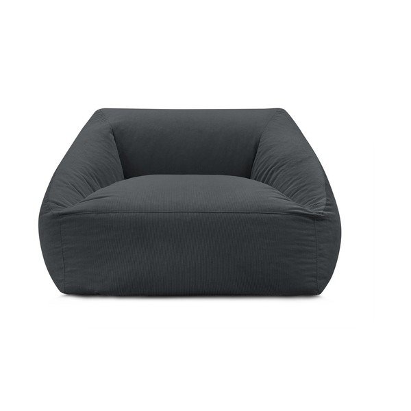 Temno siva vreča za sedenje iz rebrastega žameta Lilibet – Bobochic Paris-image-2