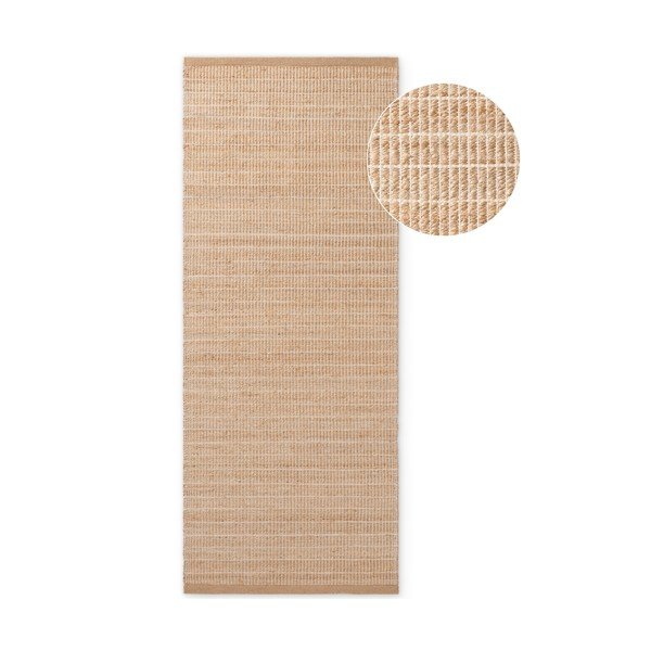 Obojestranski/ročno tkan tekač iz mešanice jute v naravni barvi 80x200 cm Birka – Villeroy&Boch
