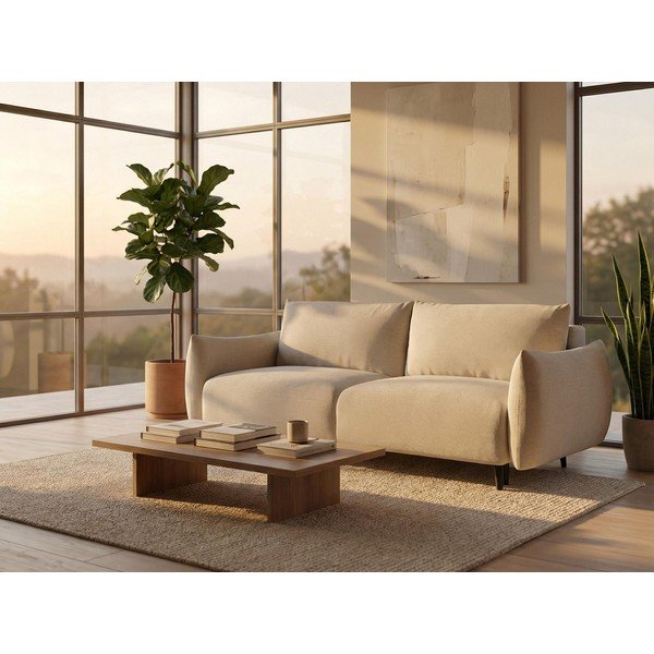 Bež sedežna garnitura 230 cm Malie – Makamii-image-1