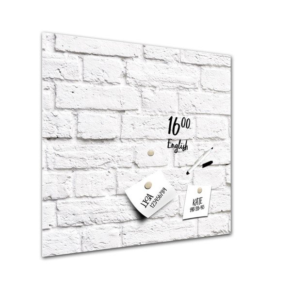 Magnetna tabla Styler White Bricks, 30 x 30 cm-image-1