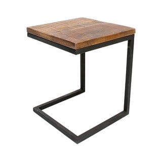 Črna klubska mizica iz mangovega lesa LABEL51 Box