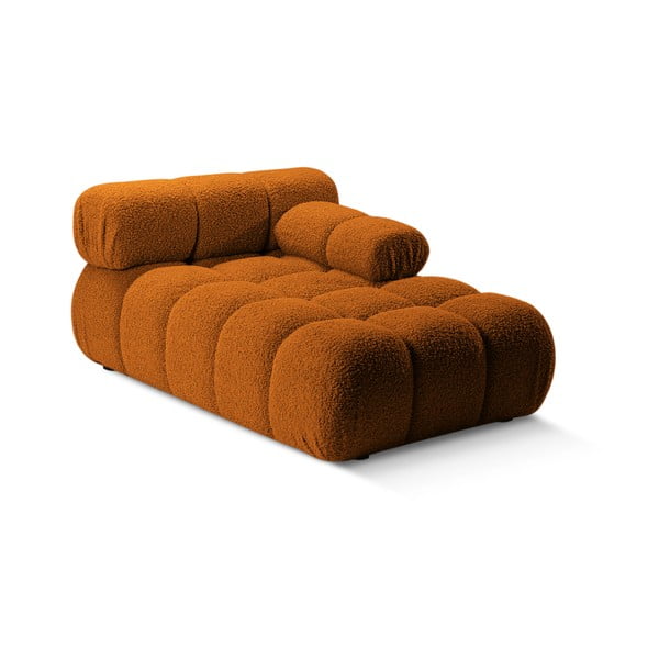 Oranžen modul za sedežno garnituro iz tkanine bouclé (desni kot) Bellis – Micadoni Home-image-3