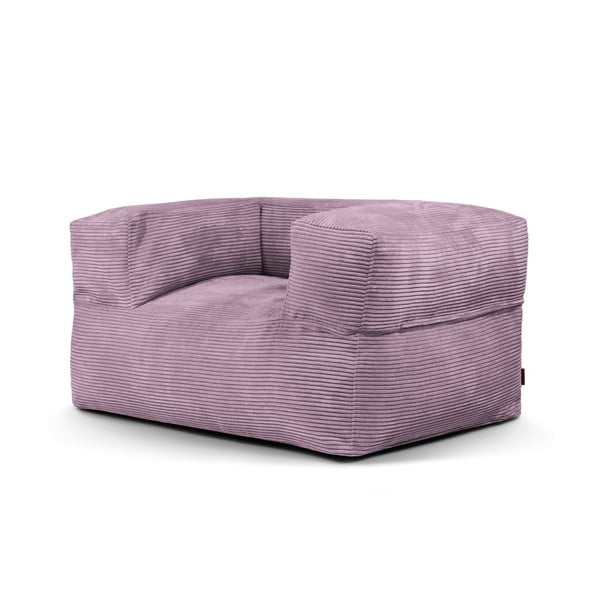 Vijolična vreča za sedenje iz rebrastega žameta MooG – SLOWDOWN
