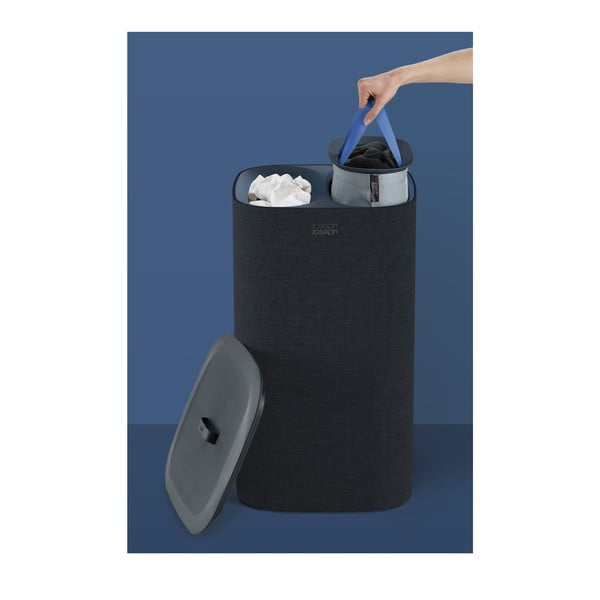 Antracitno siv tekstilni koš za perilo 2x30 l Tota – Joseph Joseph-image-3