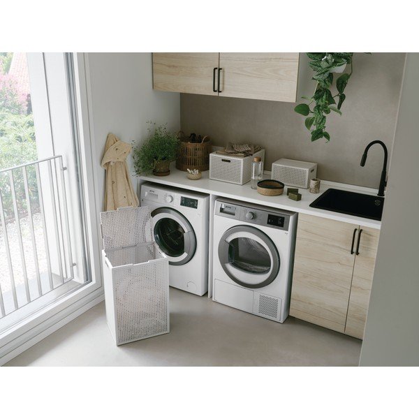 Kremno bel koš za perilo iz reciklirane plastike 60 l Kaya – Curver-image-2