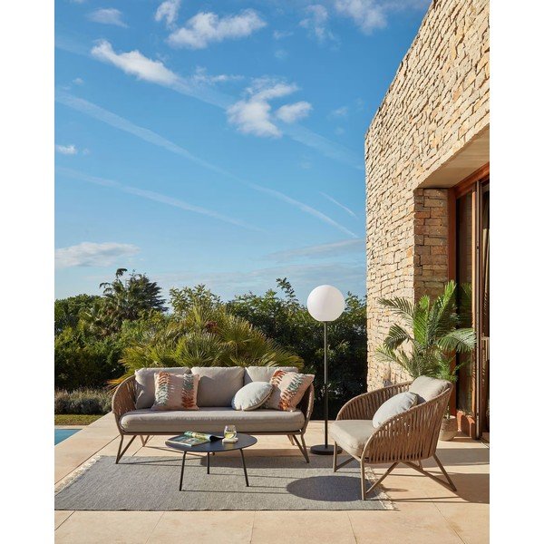 Črna klubska mizica Kave Home Ulrich, ⌀ 70 cm-image-2