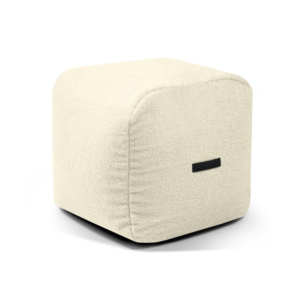 Kremno bela vreča za sedenje iz tkanine bouclé Plus 50 Lounge – SLOWDOWN