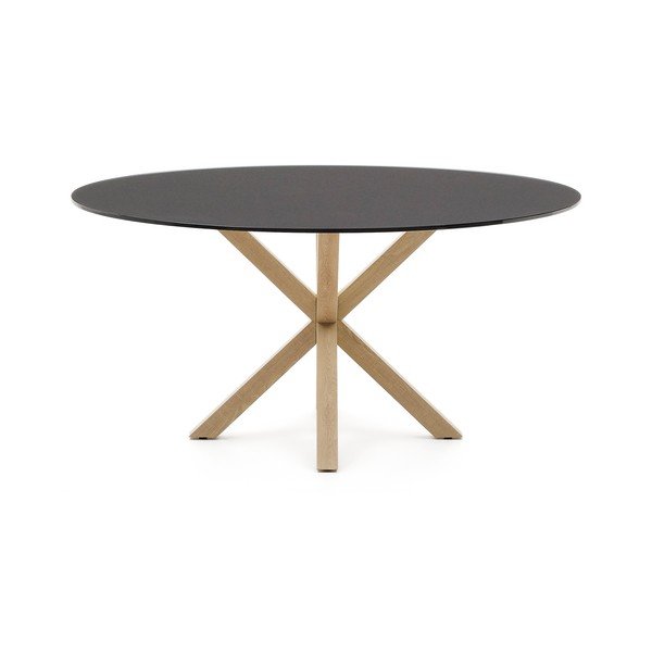 Okrogla jedilna miza s stekleno mizno ploščo ø 150 cm Argo – Kave Home-image-2