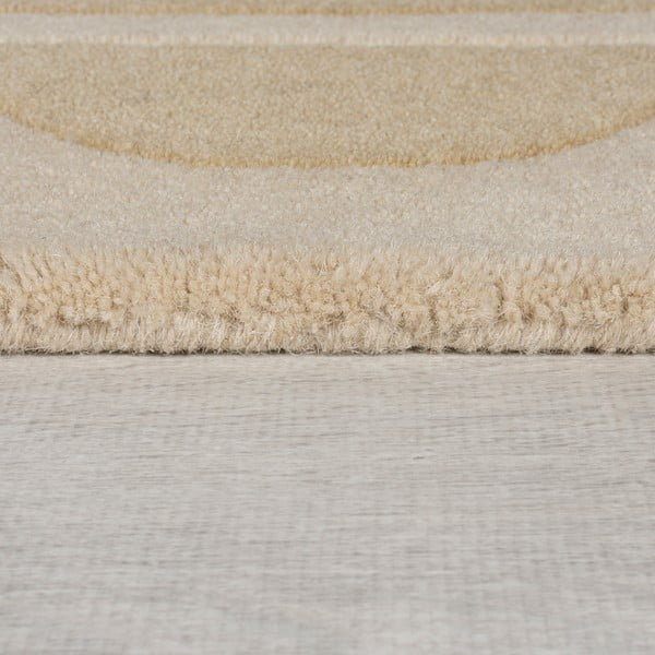 Ročno tkana volnena preproga v naravni barvi 160x230 cm Lois Scallop – Flair Rugs-image-4