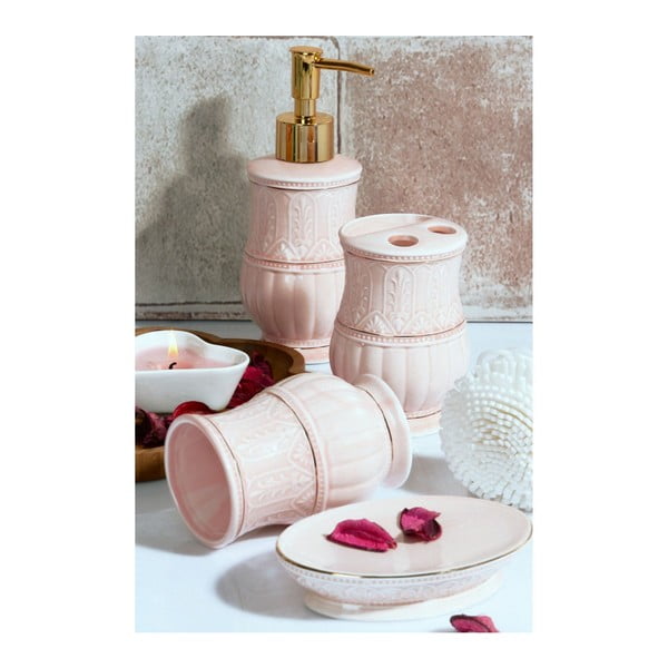 Komplet roza kopalniških dodatkov Orient