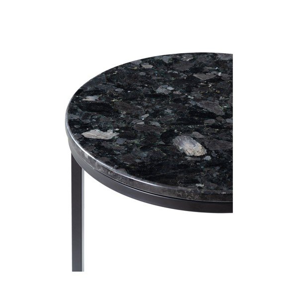 Miza iz črnega granita s črnim podnožjem RGE Crystal, ⌀ 50 cm-image-3