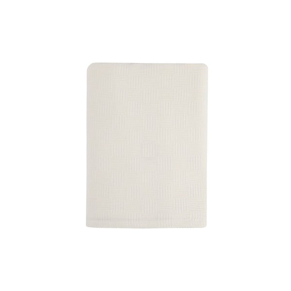 Bombažno posteljno pregrinjalo Pique Cream, 200 x 240 cm-image-3