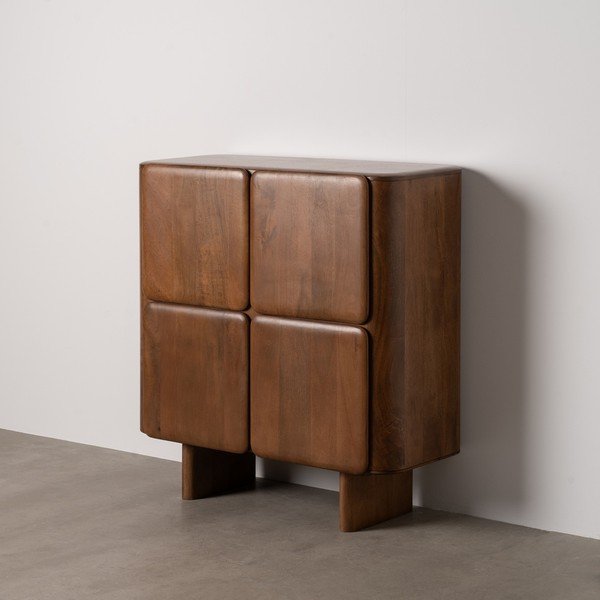 Rjava omarica iz masivnega manga 104x110x45 cm Nosy – Ixia-image-1