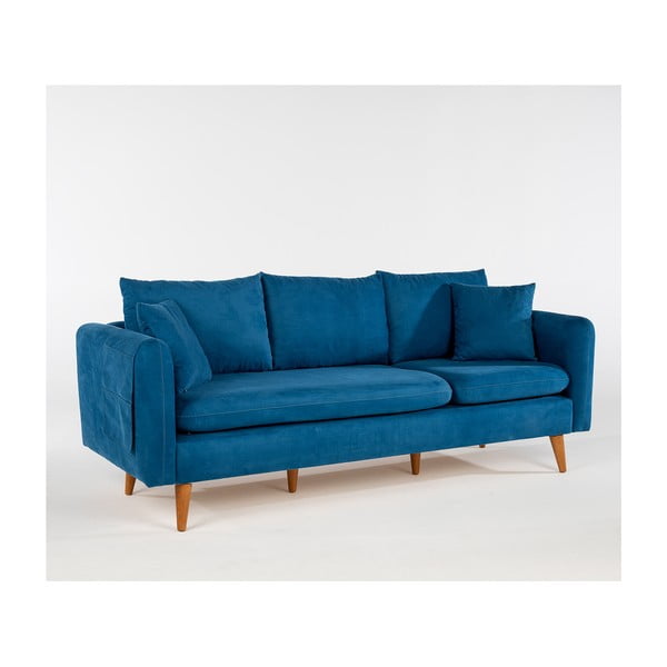 Temno modra sedežna garnitura 215 cm Sofia – Balcab Home-image-2