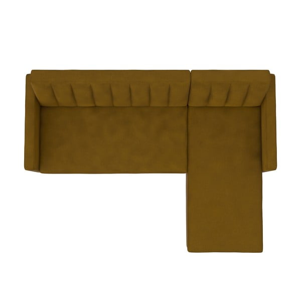 Rumena raztegljiva kotna sedežna garnitura Celine – Støraa-image-3