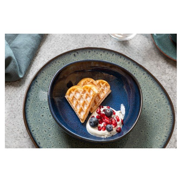 Zeleno-siv lončeni krožnik Villeroy & Boch Like Lave, ø 28 cm-image-1