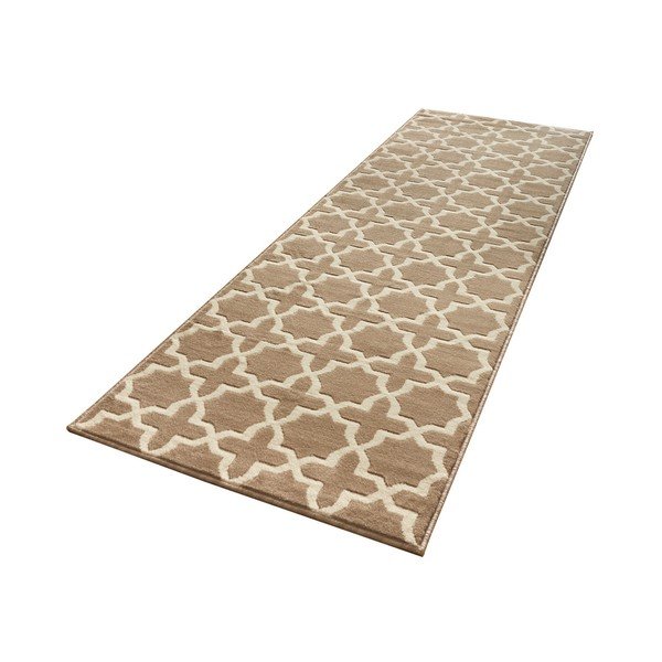 Rjava preproga z belimi detajli Hanse Home Joanne, 80 x 450 cm-image-3