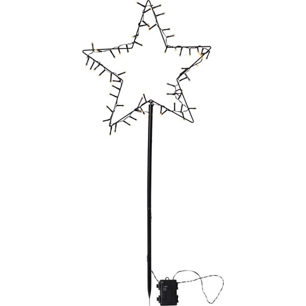 Črna božična svetlobna dekoracija Spiky – Star Trading