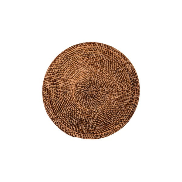 Rjav pogrinjek iz ratana Tiseco Home Studio, ø 36 cm