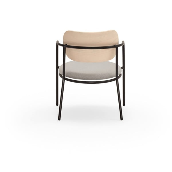 Svetlo siv fotelj v jesenovem dekorju Eclipse - Teulat-image-4