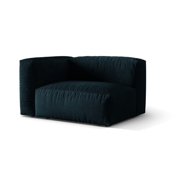 Temno moder žameten modul za sedežno garnituro (levi kot) Martina – Micadoni -image-1