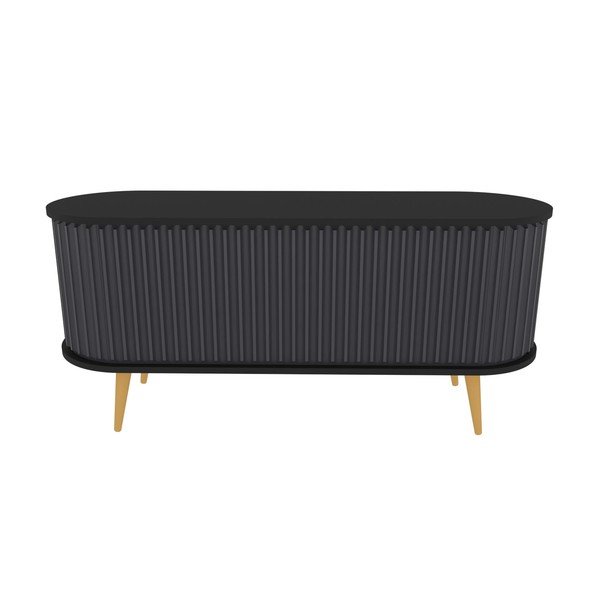 Črna/antracitno siva TV omarica 140x64 cm Stor – Kalune Design