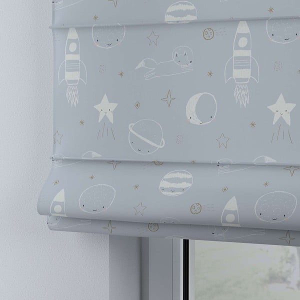 Modro-siv otroški gubani rolo 170x100 cm Magic - Yellow Tipi-image-1