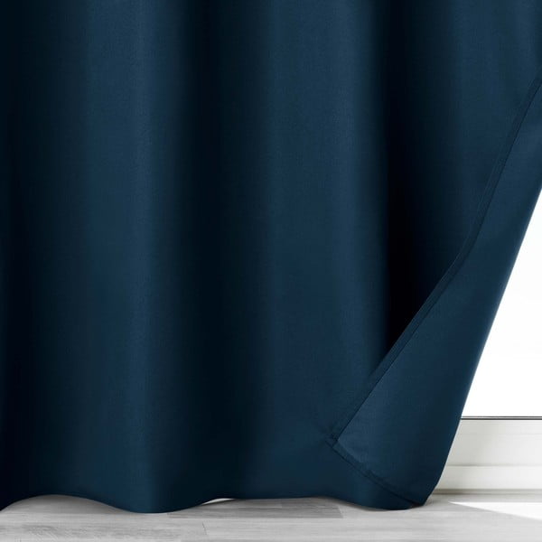 Temno modra zatemnitvena zavesa iz mikrovlaken 140x260 cm Obscure – douceur d'intérieur-image-3