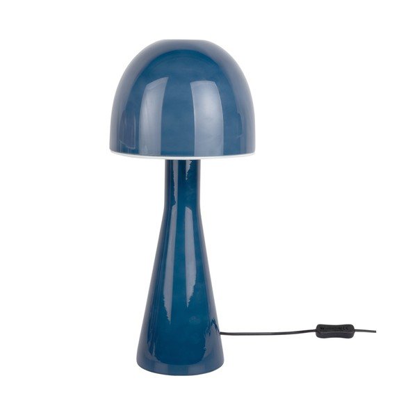 Temno modra namizna svetilka s steklenim senčilom (višina 45 cm) Bombin – Leitmotiv