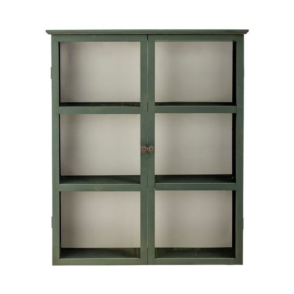 Siva stenska vitrina iz masivne jelke 85x100x25 cm Tone – Bloomingville