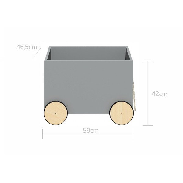 Siva mobilna škatla za igrače BELLAMY Lotta-image-2