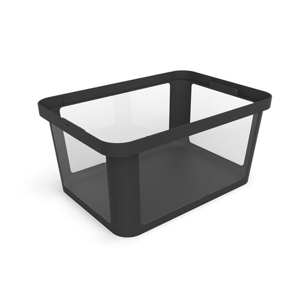 Črna plastična škatla za shranjevanje 55,5x39x26,5 cm Albris – Rotho