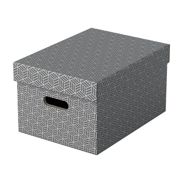 Komplet 3 sivih škatel za shranjevanje Esselte Home, 26,5 x 36,5 cm