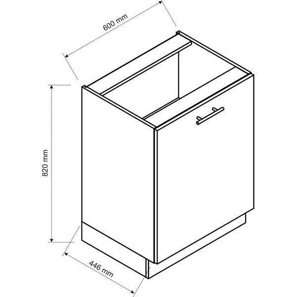 Enovrstna kuhinja brez kuhinjskega pulta (brez montaže) 260 cm Kole – STOLKAR-image-3