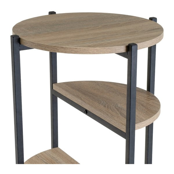 Črn regal v hrastovem dekorju 40x110 cm – Casa Selección-image-2