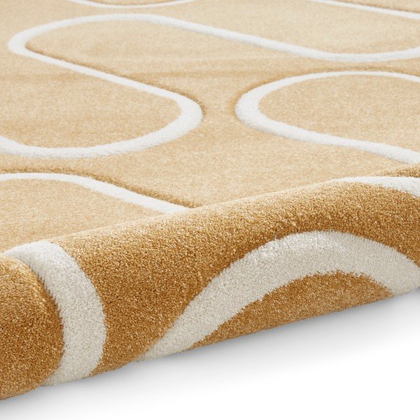 Oker rumena preproga 120x170 cm Linear Curve – Catherine Lansfield-image-3